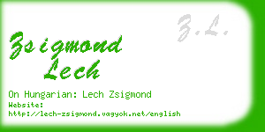 zsigmond lech business card